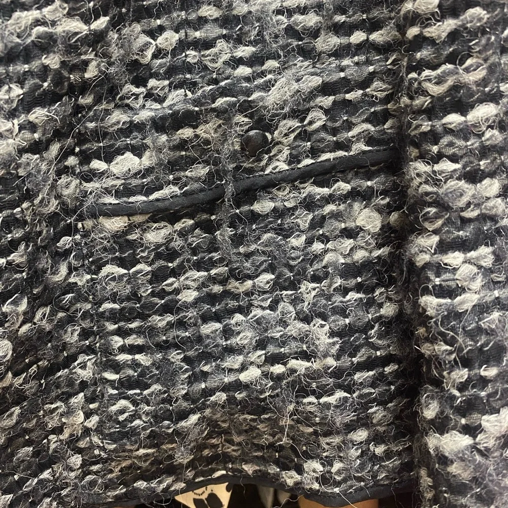 Prada Black & White Bouclé Blazer Jacket - Picture 3 of 5